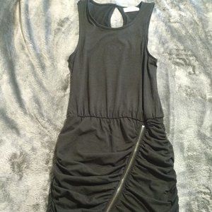 black jersey mini dress